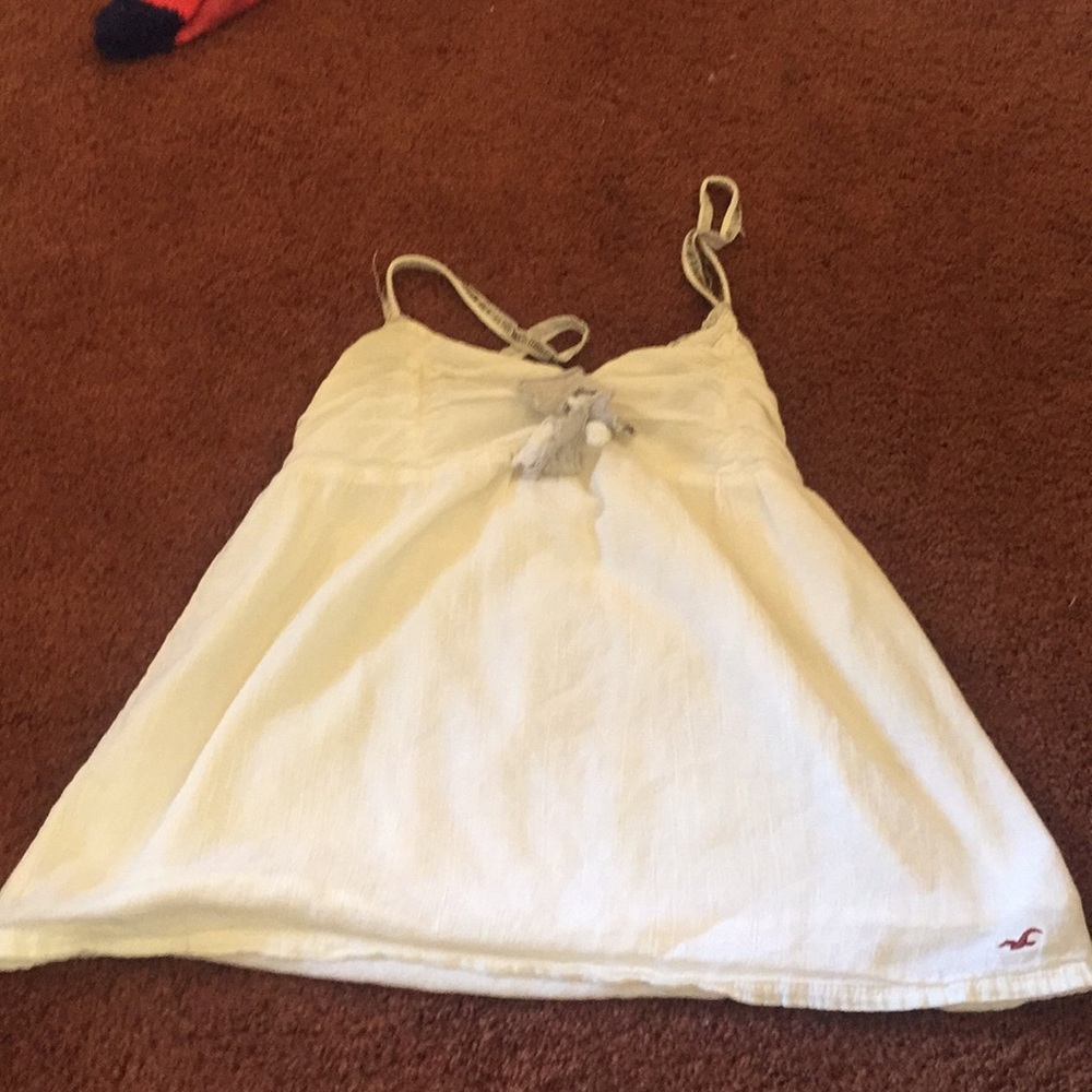 Small white hollister tank top